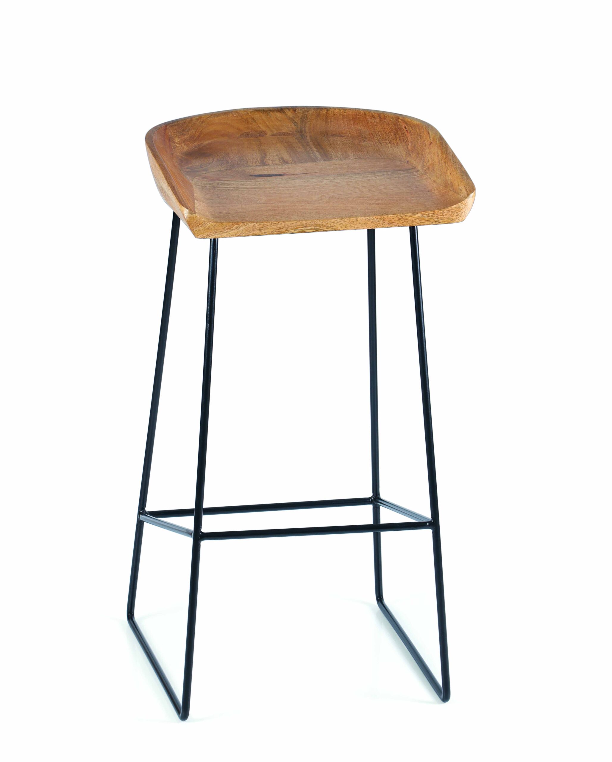 Scooped Seated Bar Stool
